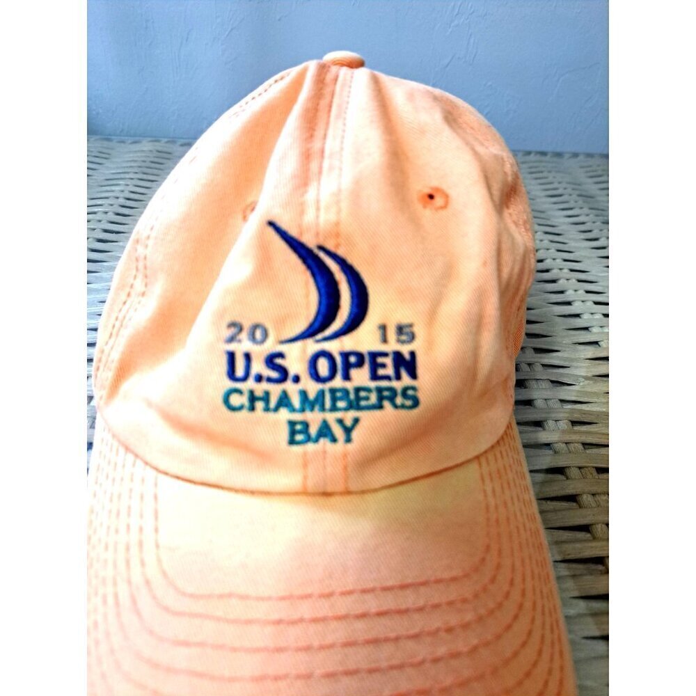 2015 U S. OPEN USGA Member CHAMBERS BAY PEACH GOLF HAT ADJUSTABLE